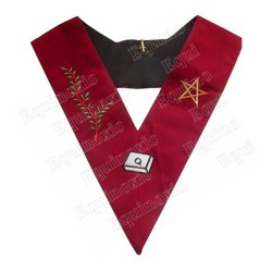 Masonic collar – Scottish Rite (AASR) – 14th degree – Hand embroidery
