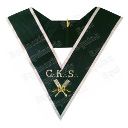 Masonic Officer's collar – ASSR – 30th degree – CKS – Grand Secrétaire – Machine-embroidered