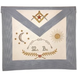 Leather Masonic apron – Traditional French Rite – Master Mason – GLTSO