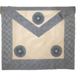 Vinyl Masonic apron – RSR – Master Mason – 3 rosettes