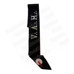 Masonic sash – French Chapter – V.A.M. – 1st Order / 2ème Ordre – Lettres droites – Machine embroidery