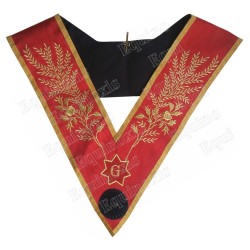 Masonic collar – Grand French Chapter – Grand Commandeur d'Honneur – Machine embroidery