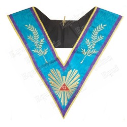 Masonic collar – Memphis-Misraim – Past Worshipful Master – Robert Ambelain version – Machine embroidery