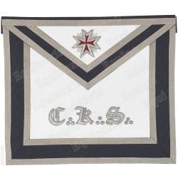 Leather Masonic apron – Scottish Rite (AASR) – 30th degree – Knight Kadosch – CKS