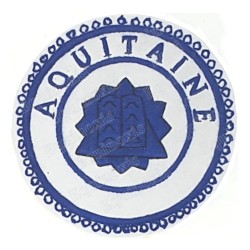 Badge GLNF – Petite tenue provinciale – Passé Grand Almoner – Aquitaine – Hand embroidery