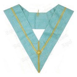 Masonic collar – Rite Emulation – Couleur anglaise – Passé Maître Immédiat avec bossoir doré