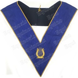 Masonic Officer's collar – Operative Rite of Solomon – Organist – Mourning back – Machine embroidery