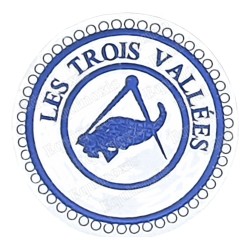 Badge GLNF – Petite tenue provinciale – Grand Intendant – Les Trois Vallées– Bleu – Brodé machine