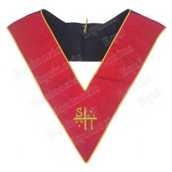 Martinist collar – Unknown Superior (SI) – Red – Russian lineage – Hand embroidery